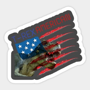 T-Rex American​ T-Shirt Sticker